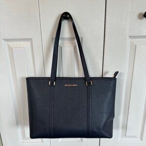 Michael Kors Navy Laptop Tote Bag
